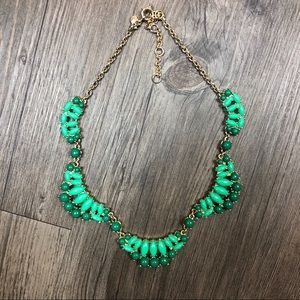 J. Crew Two-Tone Green Statement Necklace